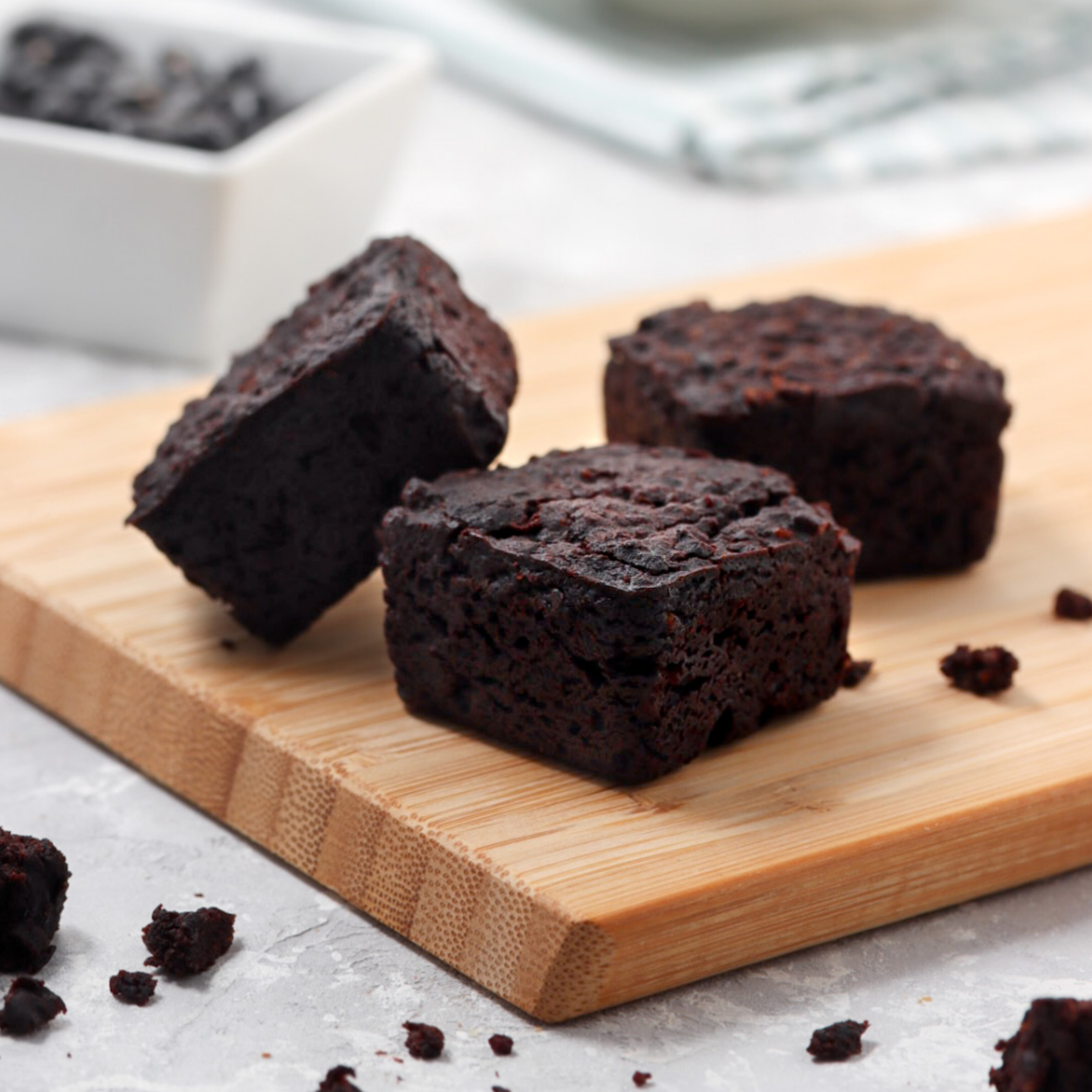 Mini Brownies de Porotos Negros
